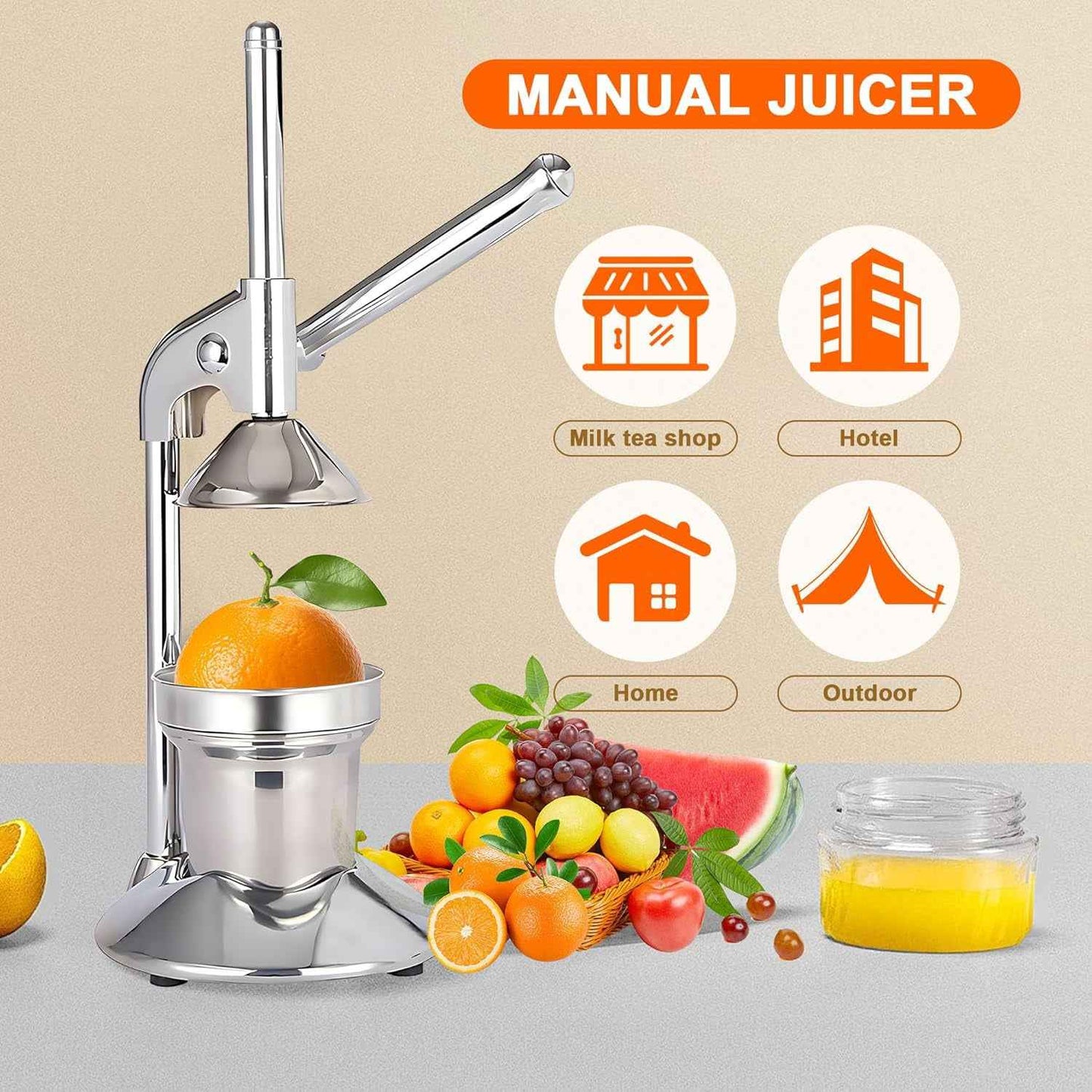 Manual Juicer Press Hand Press Citrus Juicer for Lemons, Limes & Oranges