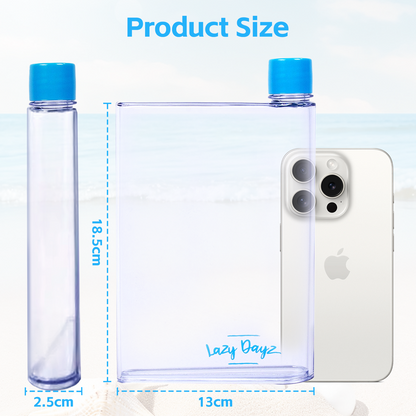 Lazy Dayz Flat Bottle 380ml - Blue