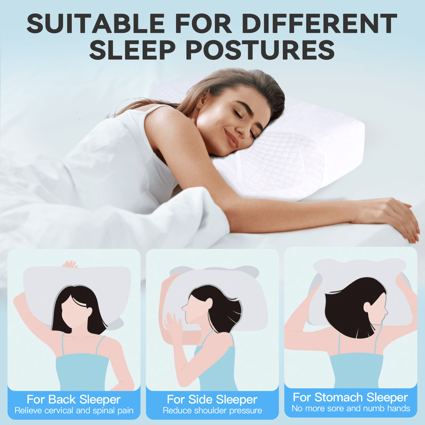 8cm Memory Foam Mattress Topper + 2 Memory Foam Contour Pillows – Single Size Sleep Upgrade Set with Bamboo Covers