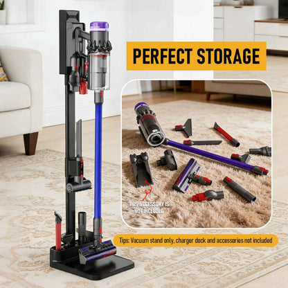 Vacuum Stand for Dyson, Stand-Rack Holder-Station-Docking, Compatible with Dyson V6 V7 V8 V10 V11 V12 V15 SV18 SV21 Cordless Vacuum Cleaners, Compatible for Central Vacuum