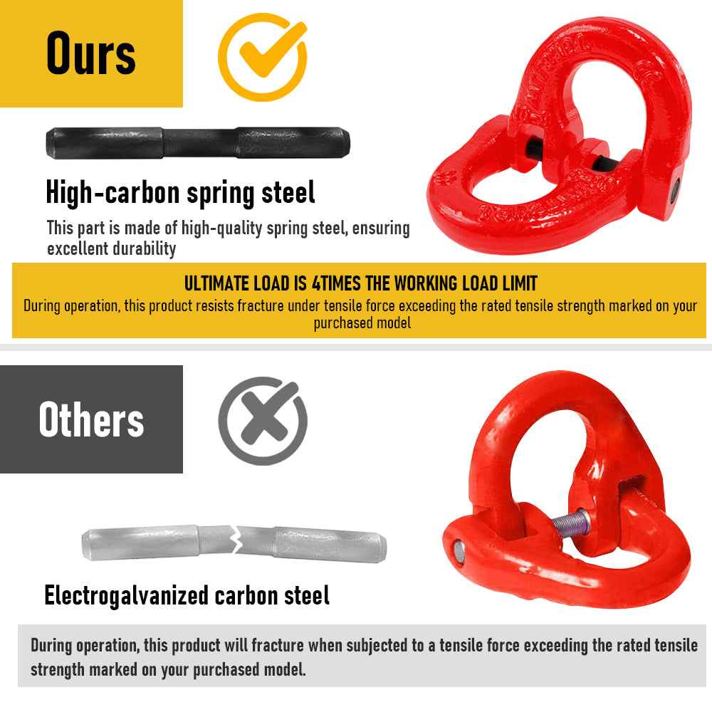 2 Pack Sling Hook with Hammerlock Heavy Duty Safety Sling Hooks for Cavan Camper Trailer Connecting Extend Safety Chain 3.15T