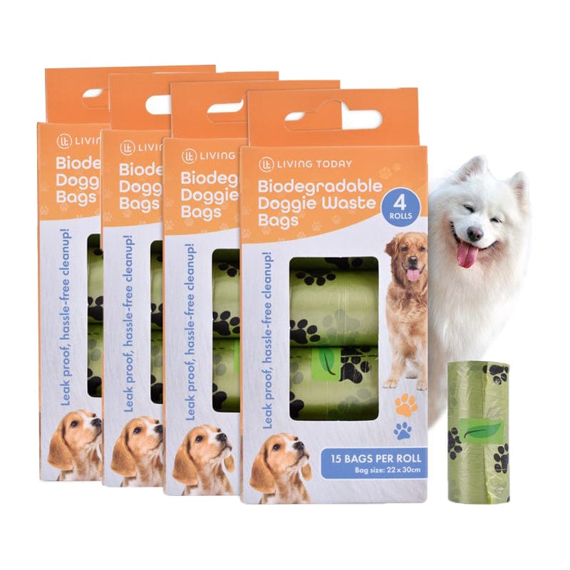 Livingtoday 240 Pcs Biodegradable Unscented Pet Dog Poop Waste Bags