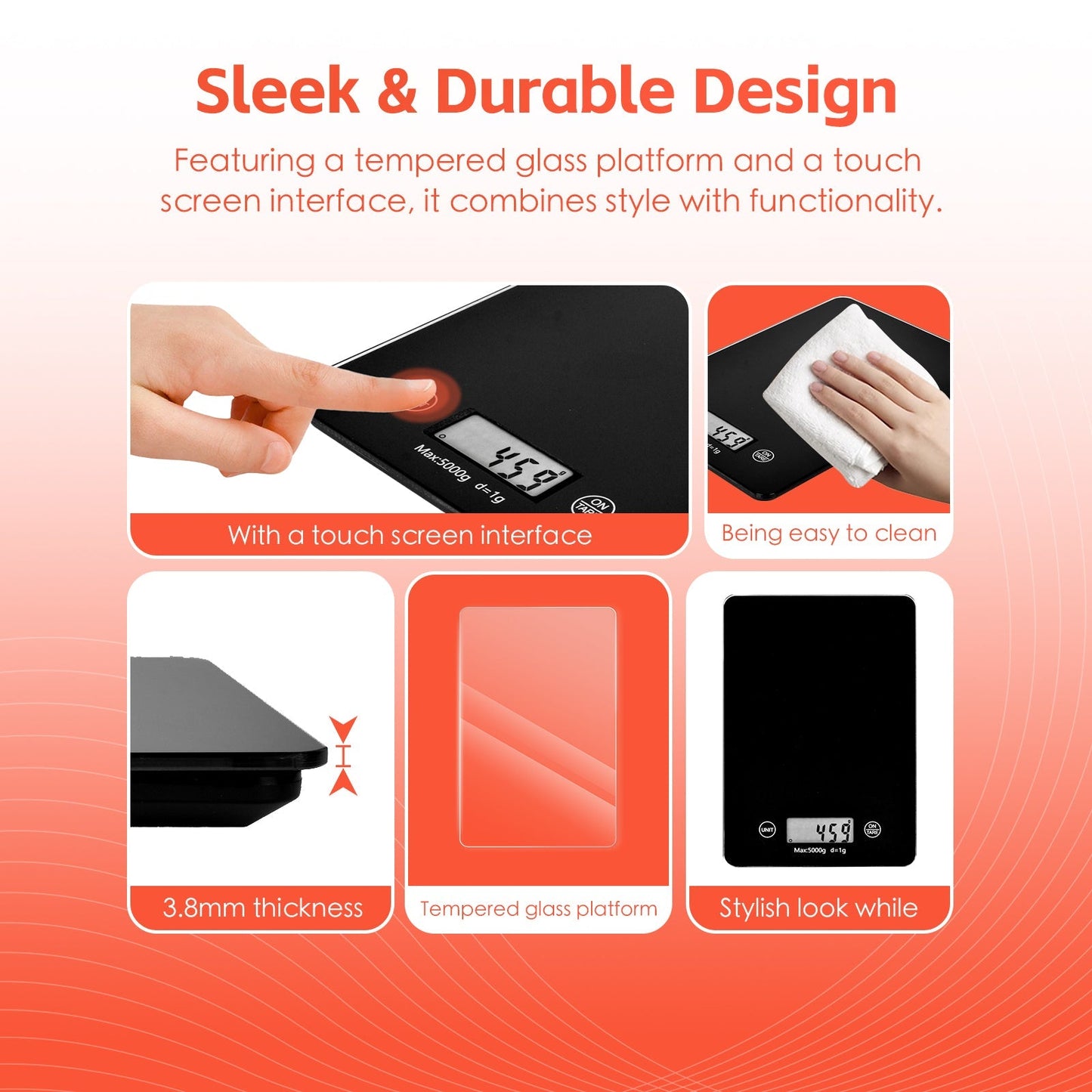 5 KG Digital Glass Kitchen Scale