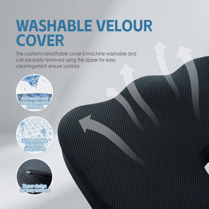 Living Today Pillows Memory Foam Lumbar Back Support Cushion Seat Set