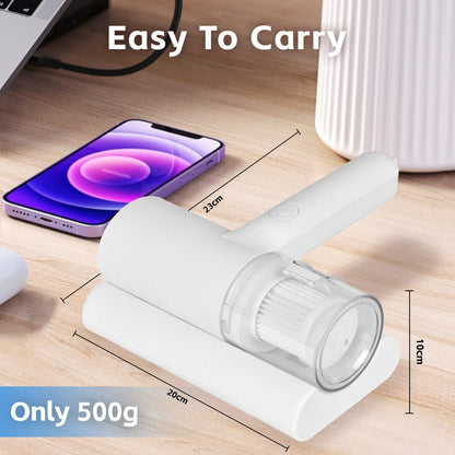 UV‑C Cordless Dust Mite Vacuum Handheld Sanitizing Cleaner with 1200 mAh Battery