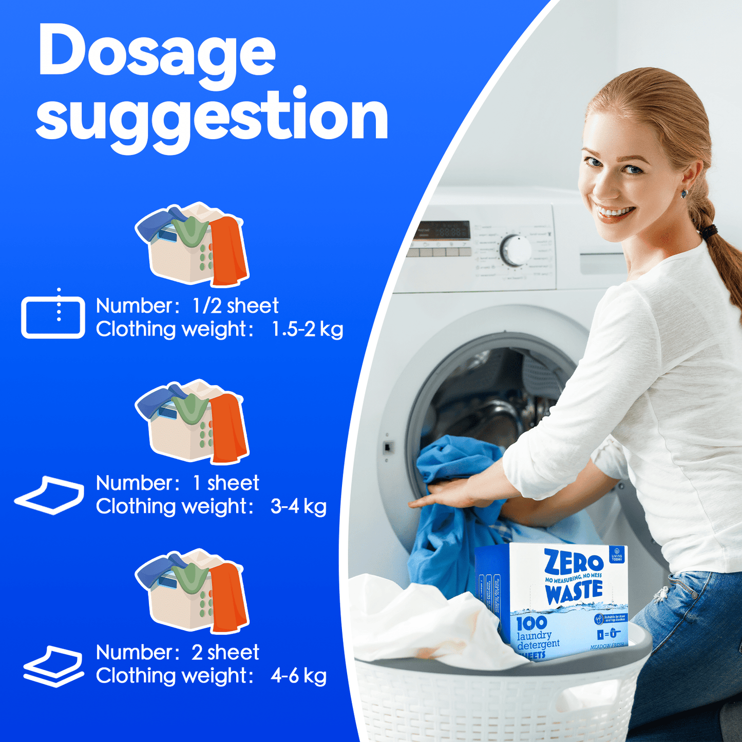 200 Pcs Ultra‑Concentrated Eco-Friendly Laundry Detergent Sheets – Plastic-Free, Travel-Friendly, Pre‑Measured
