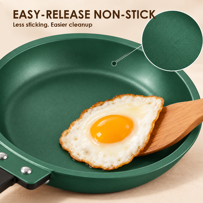 Double-Sided Non-Stick Frying Pan, 19cm Flip Pancake Pan with Heat-Resistant Handle for Eggs, Pancakes & Toast, Gas Electric & Ceramic Stoves