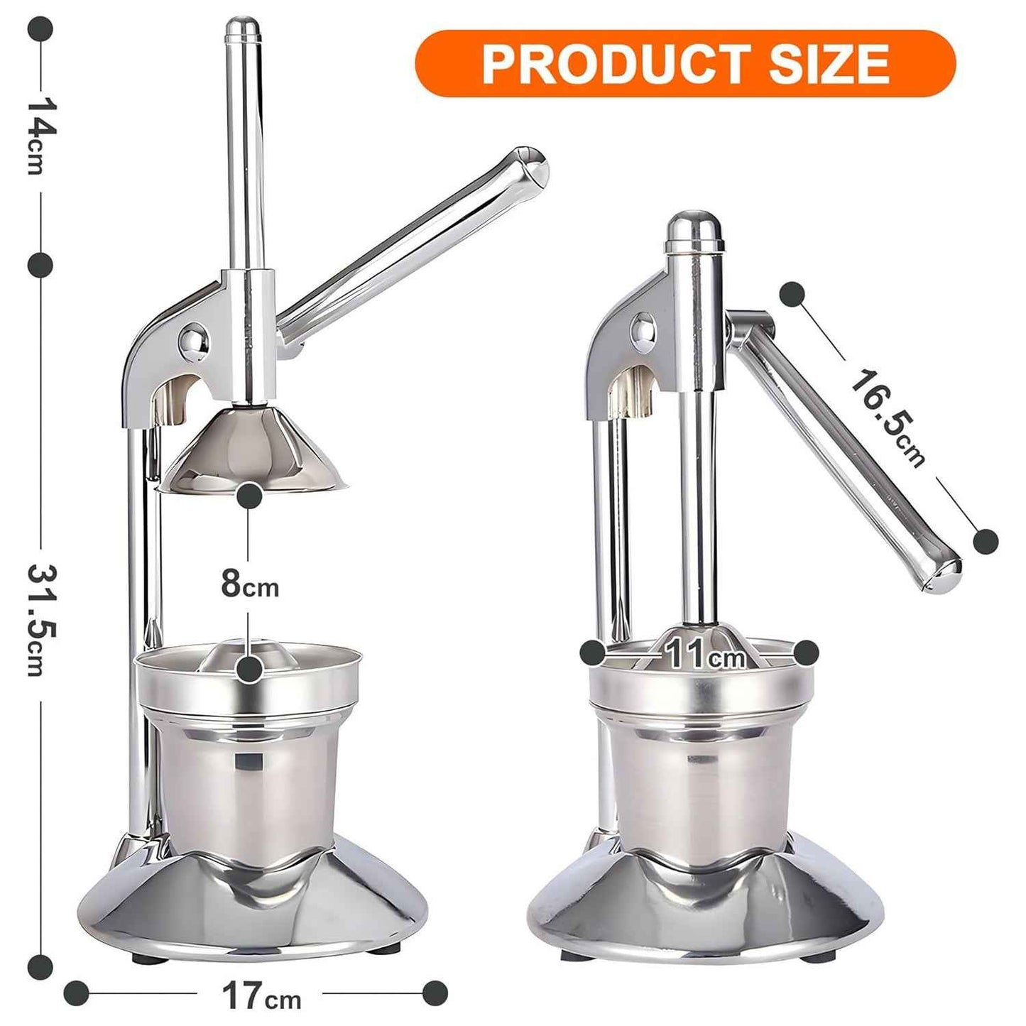 Manual Juicer Press Hand Press Citrus Juicer for Lemons, Limes & Oranges