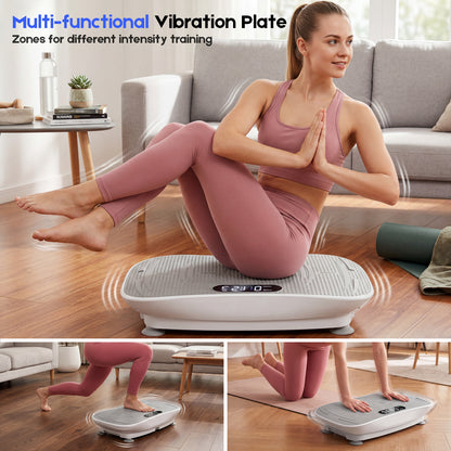 Vibration Plate Exercise Machine with LED Touch Screen & Bluetooth Speaker, Whole Body Vibration Fitness Platform with Multiple Modes