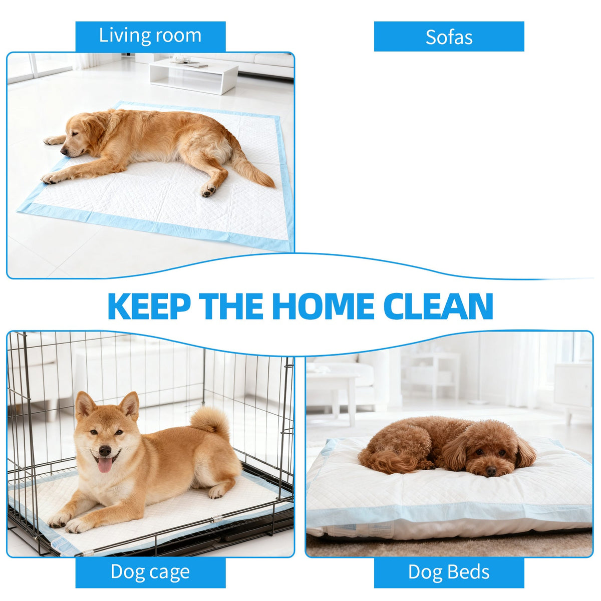 400 Pcs Dog Absorbent Training Pad 60 x 60 cm