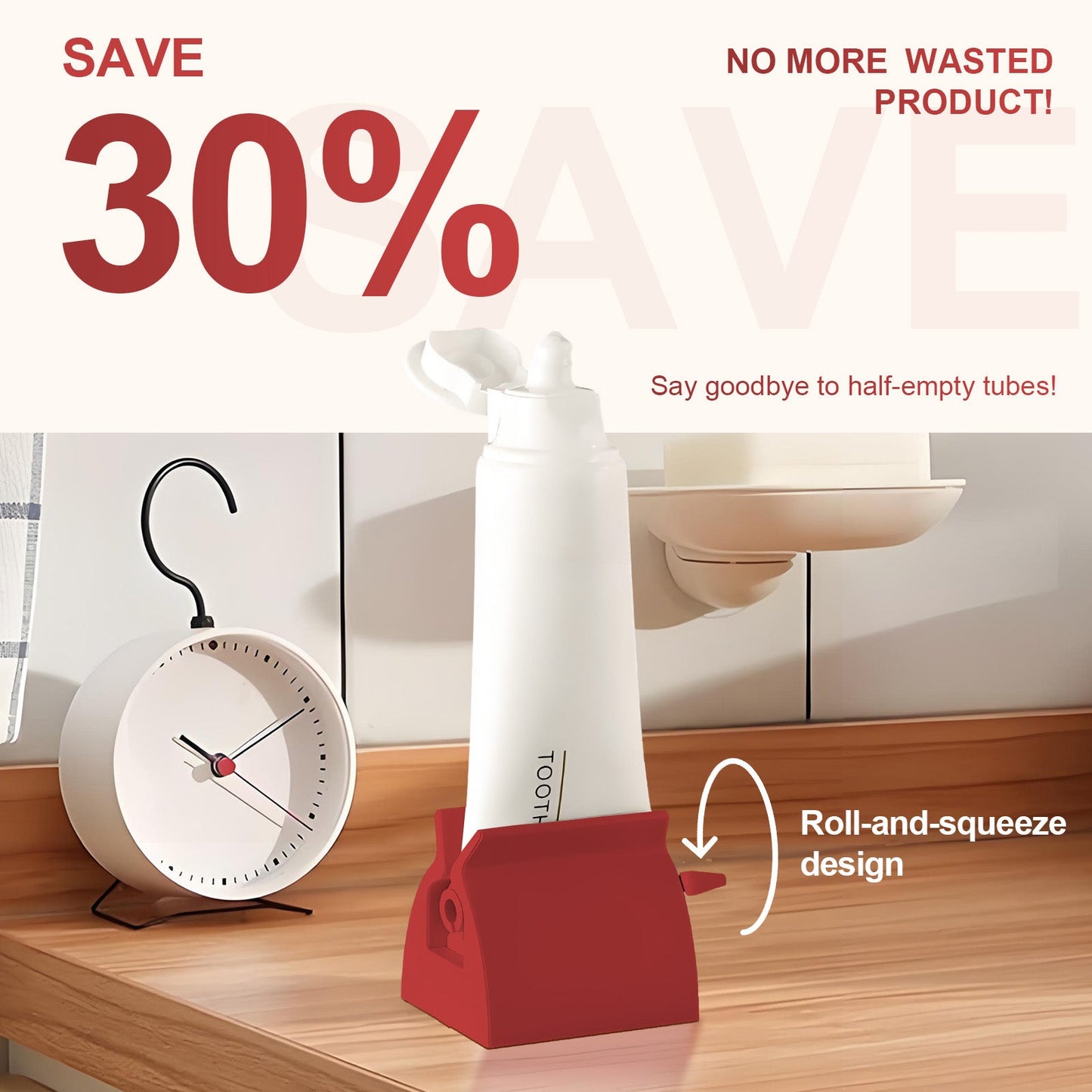 2 Pcs Toothpaste Rolling Dispensers Squeezer