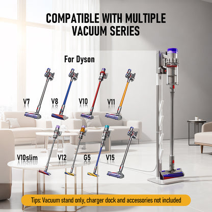 Vacuum Stand for Dyson G5, Vacuum Cleaner Storage Holder & Docking Station | Compatible with Dyson G5/V6/V7/V8/V10/V11/V12/V15 | Organizes 6-10 Accessories | Space Saving