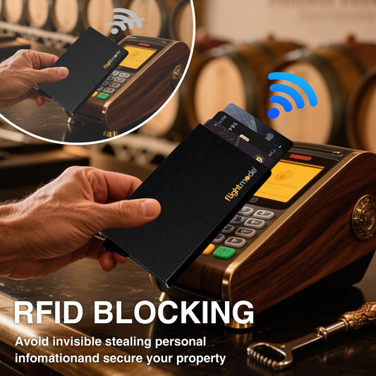 Aluminium RFID Blocking Pop-up Card Holder