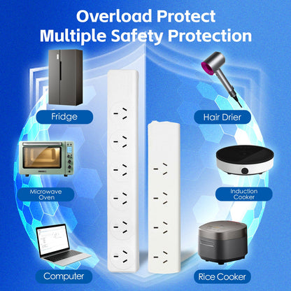 4 Outlet Power Board with 1 Meter Lead Cable