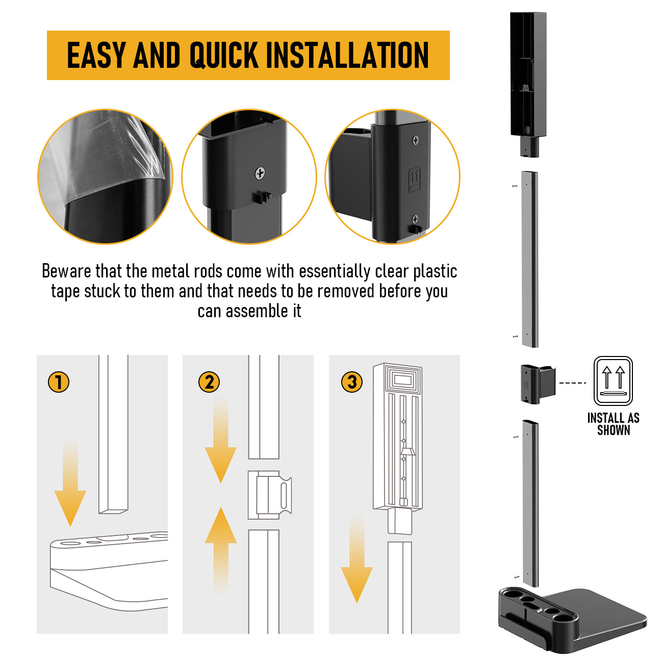 Mershine Dyson Vacuum Stand, Stand-Storage-Holder-Station-Docking, Compatible with Dyson V6 V7 V8 V10 V11 V12 V15 V16 SV18 SV21 Cordless Vacuum Cleaners, with 6-8 Accessories Storage Space