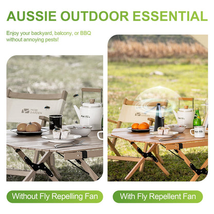 Battery Operated Shoo-Fly Chemical Free Fly Repellent Fan Black