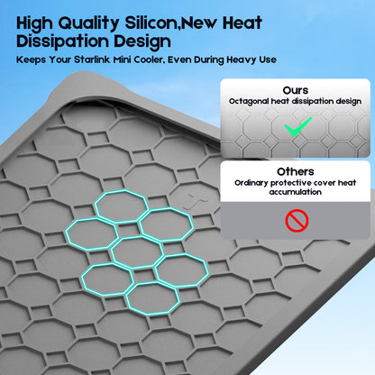 Silicone Cover for Starlink Mini, Weather-Resistant Protective Case for Outdoor Use, Grey