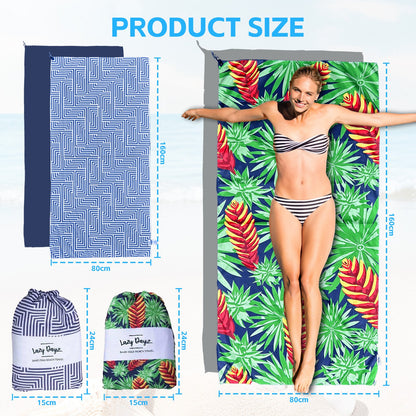 Lazy Dayz Quick Drying Sand Free Beach Towel - Mossman