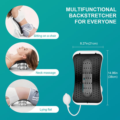 Adjustable Air Lumbar Spine Reliever – Inflatable Back Stretcher with Acupressure & Magnets