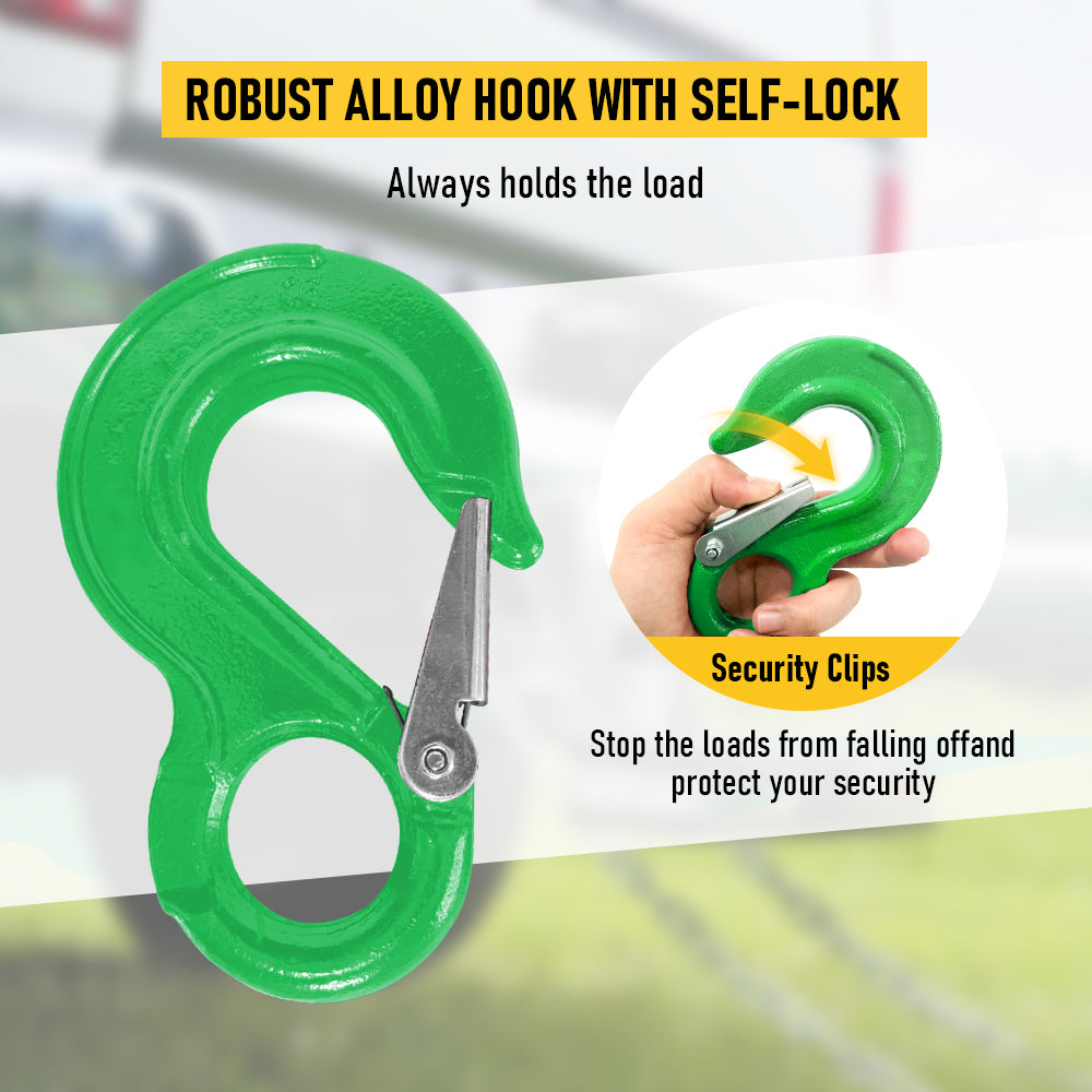 1.12T Sling Hook & Hammerlock Kit-Green,2 Sets