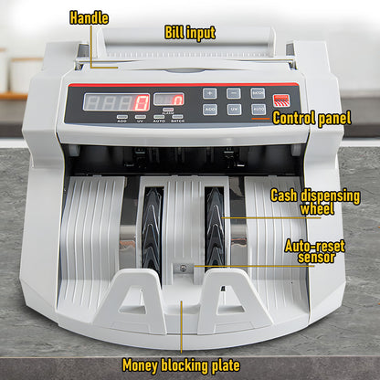 Automatic Money Counter Machine with UV Detection, High-Speed Banknote Counter for AUD, Digital Display Bill Counter for Australian Dollars