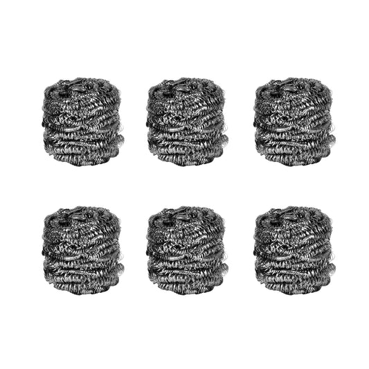 6 Pcs STAINLESS STEEL SCOURERS