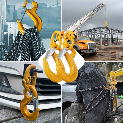 2 Pack Sling Hook with Hammerlock Heavy Duty Safety Sling Hooks for Caravan Camper Trailer Connecting Extend Safety Chain 2T