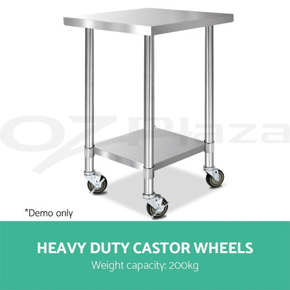 Cefito 4" Swivel Castor Wheels Stainless Steel Kitchen Bench Set of 4