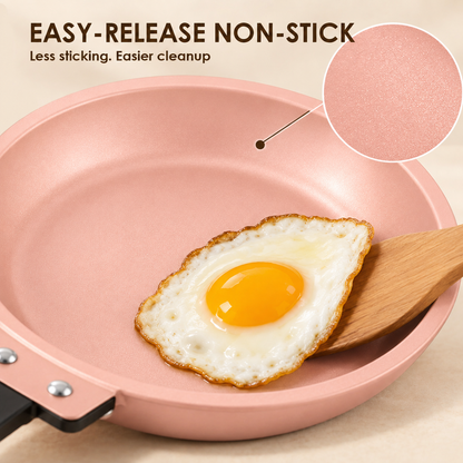 Double-Sided Non-Stick Frying Pan, 19cm Flip Pancake Pan with Heat-Resistant Handle for Eggs, Pancakes & Toast, Gas Electric & Ceramic Stoves