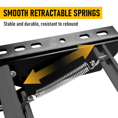 Heavy Duty Aluminium Caravan Step, Portable Folding Single RV Step with Anti-Slip Surface, Pull Out Camper Trailer & Motorhome Step Stool