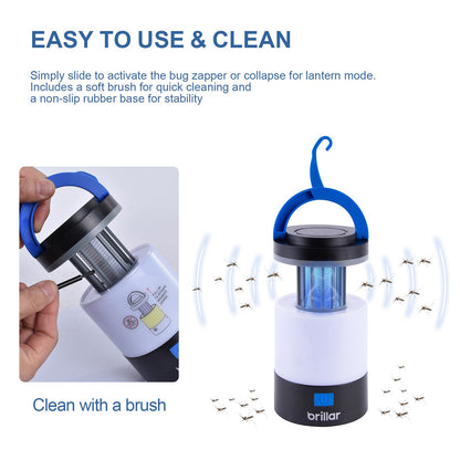 Brillar 3 in 1 Rechargeable Camping Bug Zapper Insect Killer Lantern