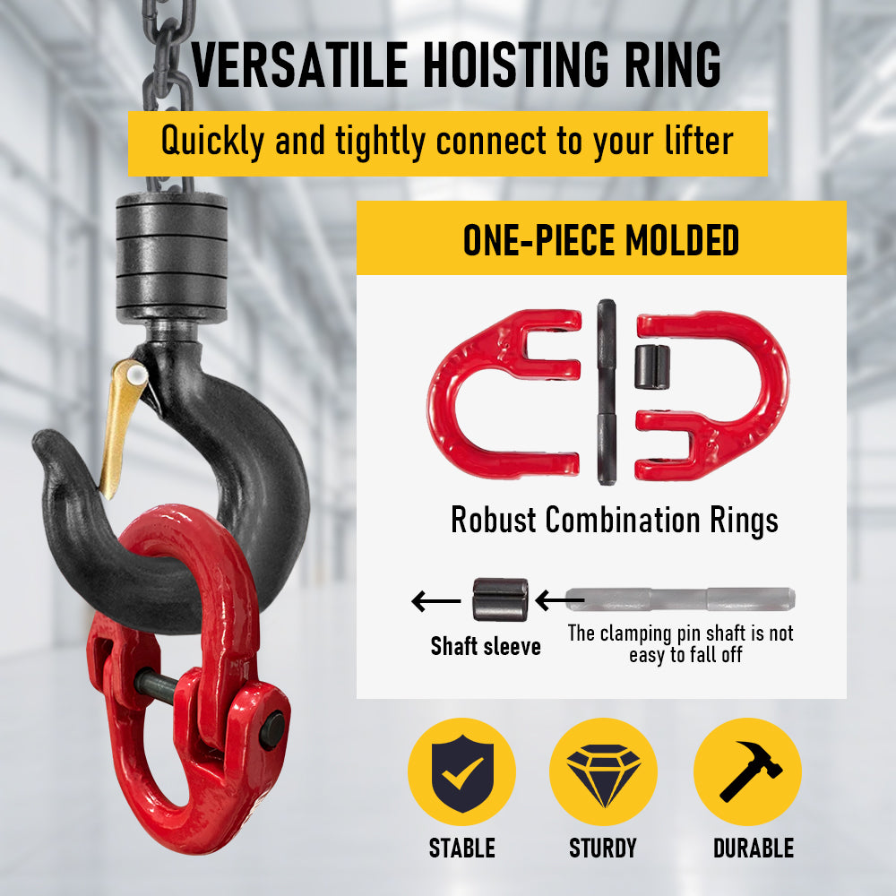 2 Pack Sling Hook with Hammerlock Heavy Duty Safety Sling Hooks for Cavan Camper Trailer Connecting Extend Safety Chain 3.15T