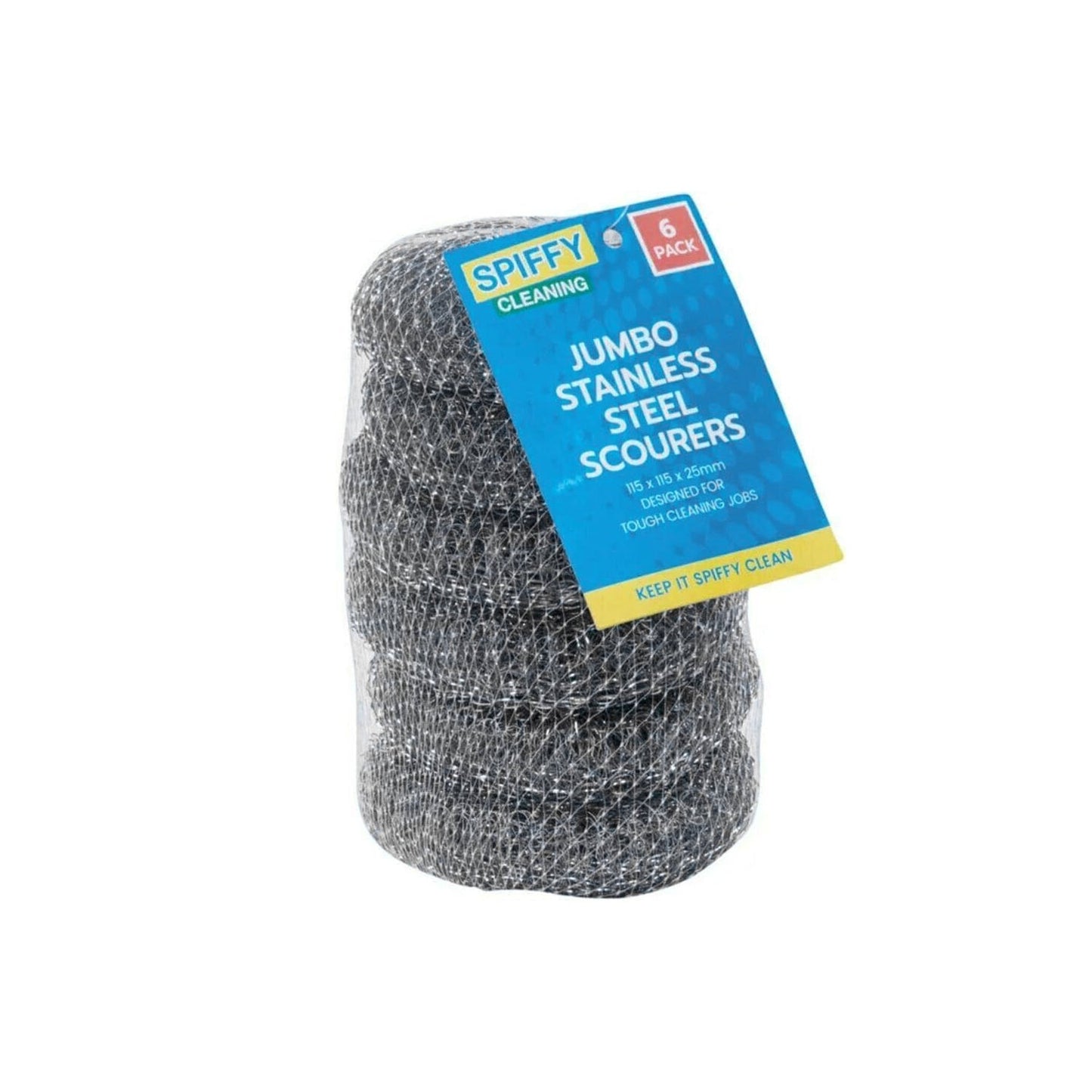6 Pcs Household Cleaning Stainless Steel Jumbo Scourers