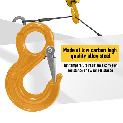2 Pack Heavy Duty Sling Hooks with Hammerlock 1.12T - Caravan Trailer Safety Chain