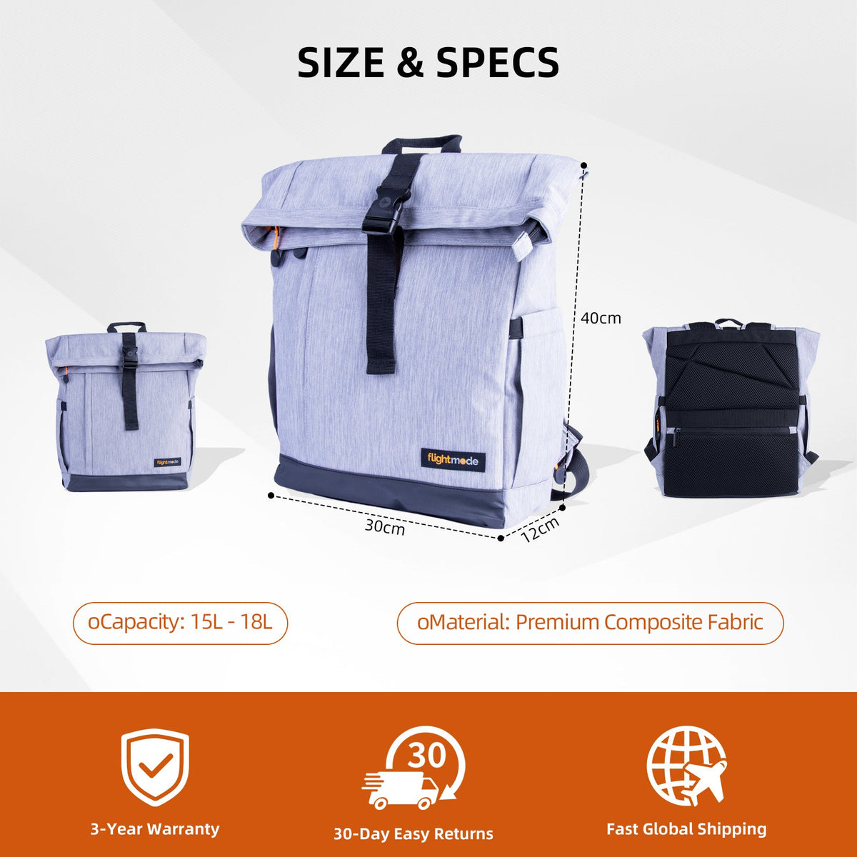 Flightmode Day Tripper Backpack - GREY