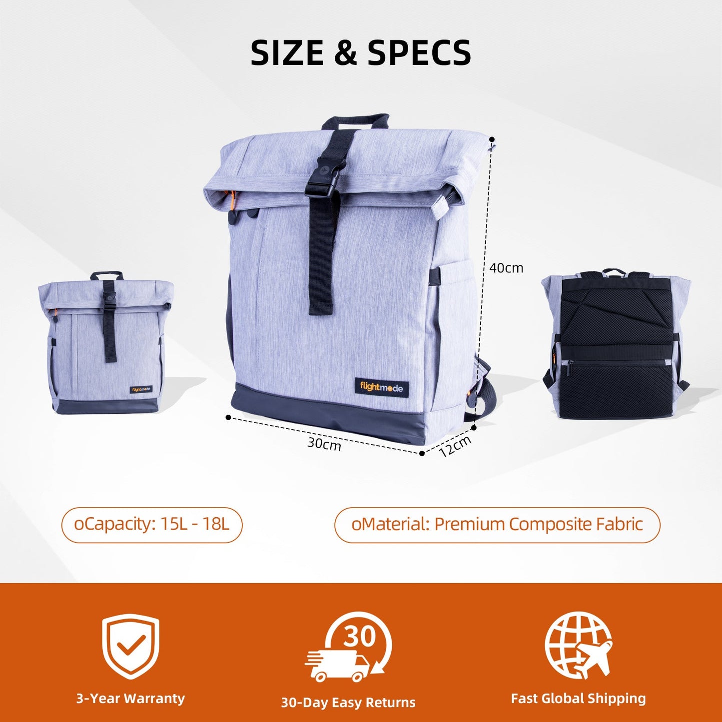 Flightmode Day Tripper Backpack - GREY
