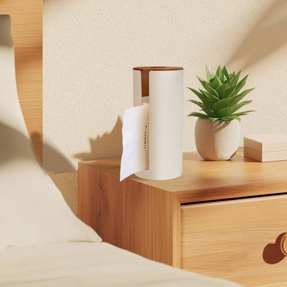 2 Pcs Bamboo Lid Toilet Roll Storage Holder – Clevinger Series, Eco-Friendly Moso Bamboo