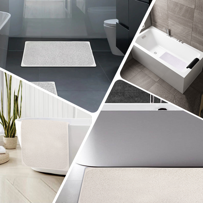 2 Pcs Premium Non-Slip Loofah Shower Mat Bathroom Safe 75 x 44 cm