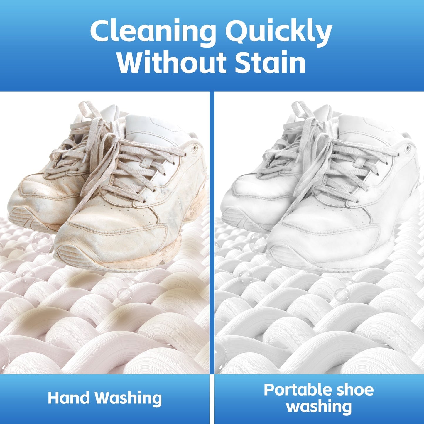 2 Pcs Portable Shoe Washing Bag