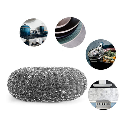 6 Pcs Household Cleaning Stainless Steel Jumbo Scourers