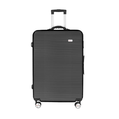 28" Digital Weighing Scale and USB Charging Port Lightweight Luggage Suitcase Black