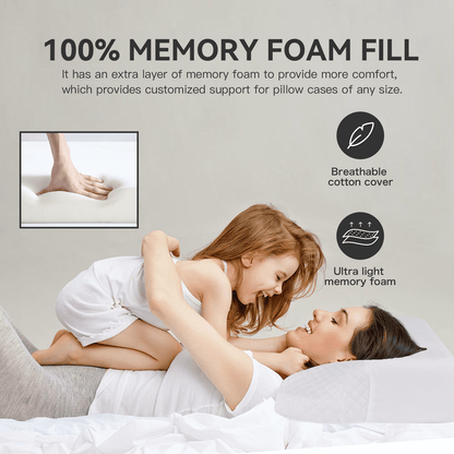 8cm Memory Foam Mattress Topper + 2 Memory Foam Contour Pillows – Single Size Sleep Upgrade Set with Bamboo Covers