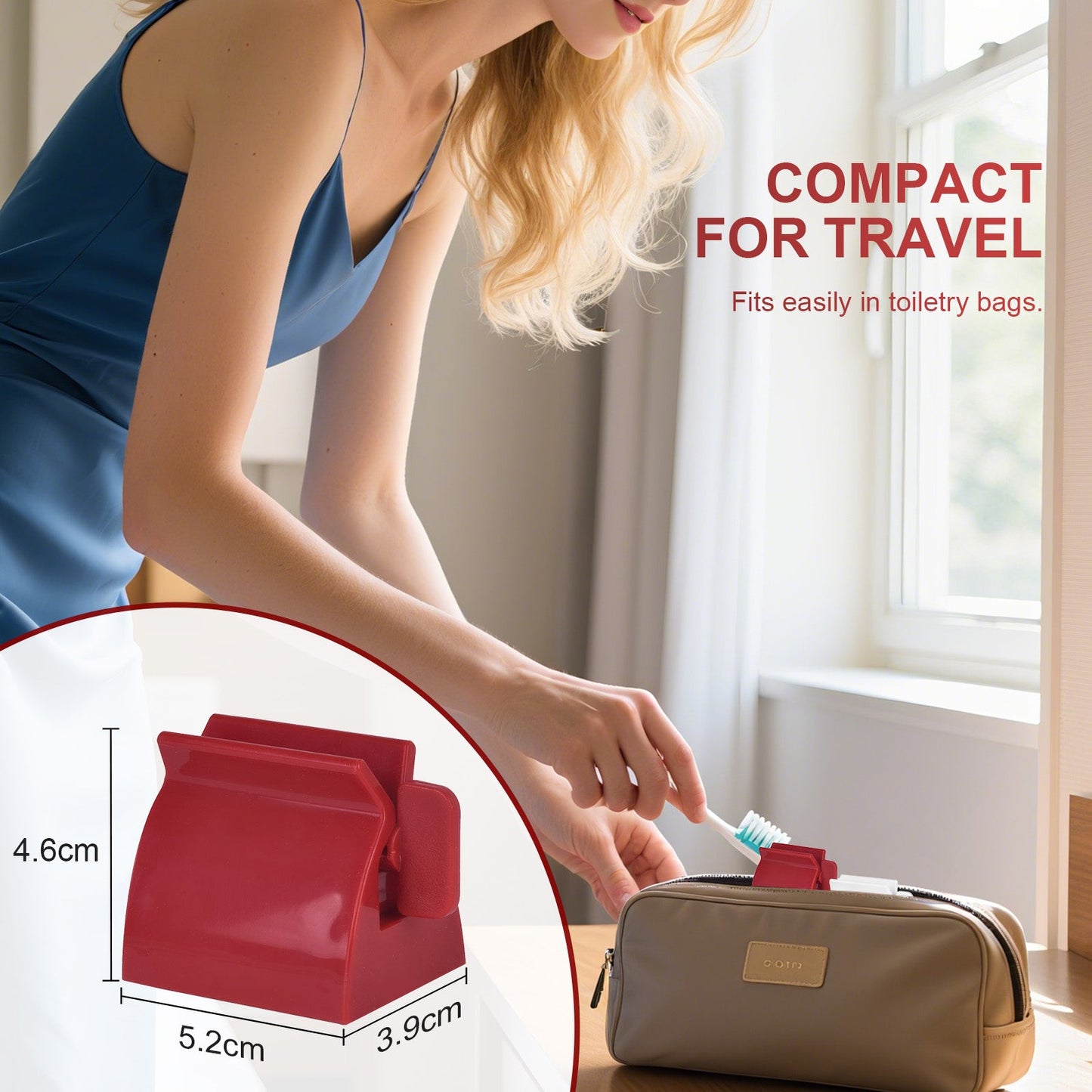 4 Pcs Toothpaste Rolling Dispensers Squeezer – Compact, Durable PP, Non-Slip Base