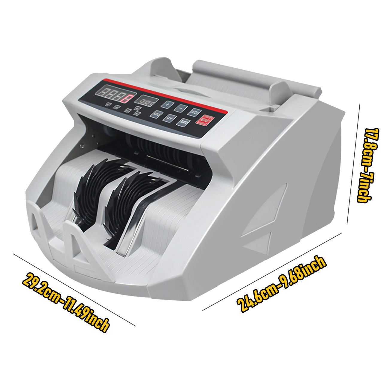 Automatic Money Counter Machine with UV Detection, High-Speed Banknote Counter for AUD, Digital Display Bill Counter for Australian Dollars
