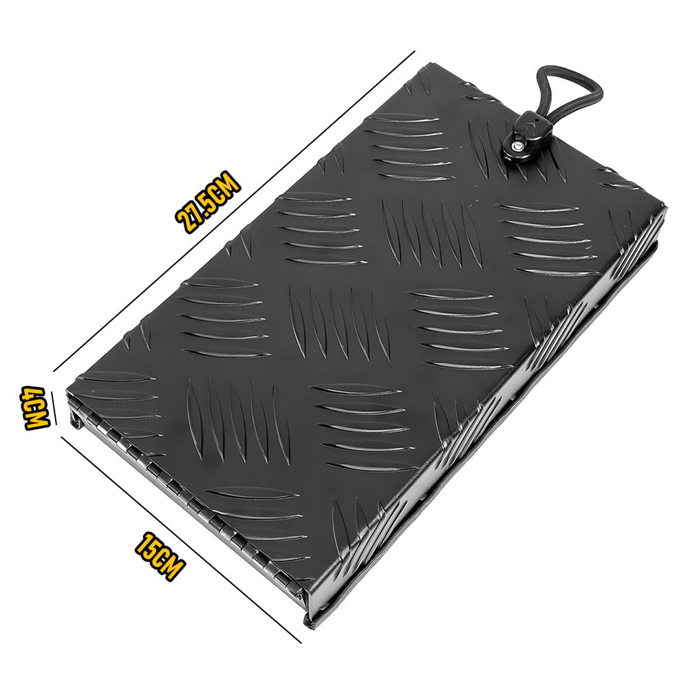 Cowl Cover for Truma Water Heater, Universal Aluminum Black Console Replacement Part, Powder-Coated External Flue Vent, 27x15x4cm