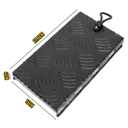 Cowl Cover for Truma Water Heater, Universal Aluminum Black Console Replacement Part, Powder-Coated External Flue Vent, 27x15x4cm