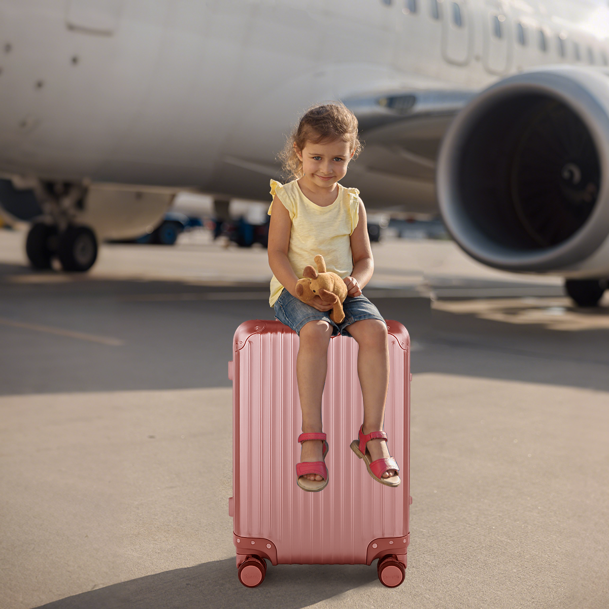 Flightmode Travel Suitcase Large-Rose Gold