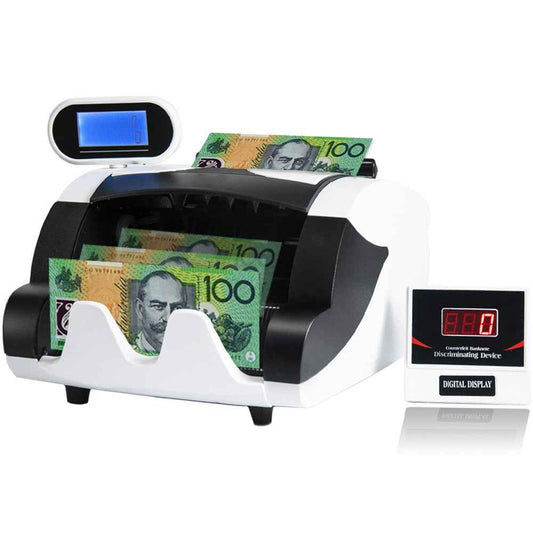 Automatic Money Counter Machine with UV Detection, High-Speed Banknote Counter for AUD, Digital Display Bill Counter for Australian Dollars