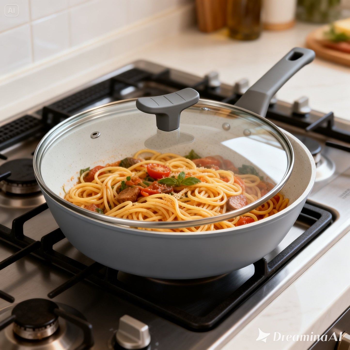 CLEVINGER 28CM NON-STICK SAUTE PAN WITH LID