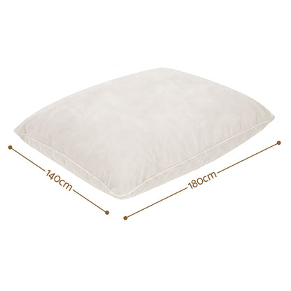 Artiss 3 in 1 Bean Bag Chair Cover (No Filler) Convertible Bean Bag for Adults, Corduroy Stuffed Animal Storage Bean Bag Cover Washable for Living Room Bedroom, Beige